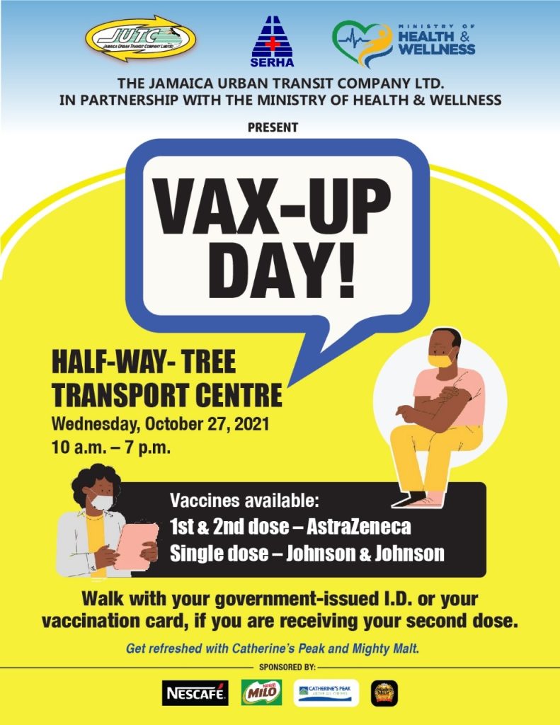 JUTC & Ministry of Health to Stage Vax-up Day at Half-Way-Tree Transport Centre